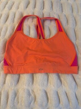 VSX Orange Sports Bra with Pink Accents A2